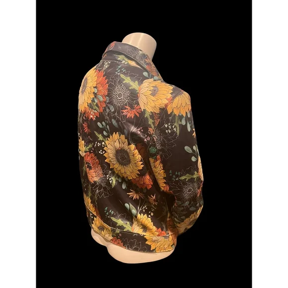 Adore leather jacket w sunflowers - Picture 8 of 9